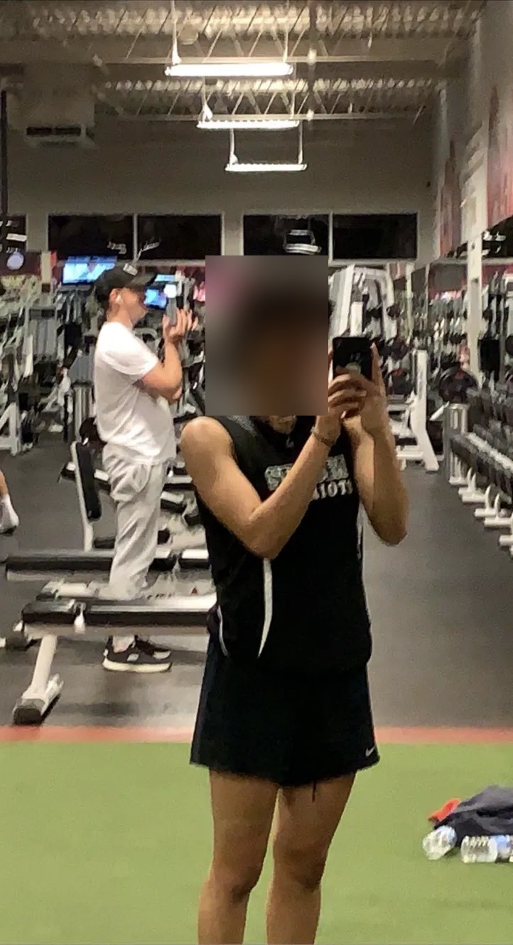 Before transformation, face blurred